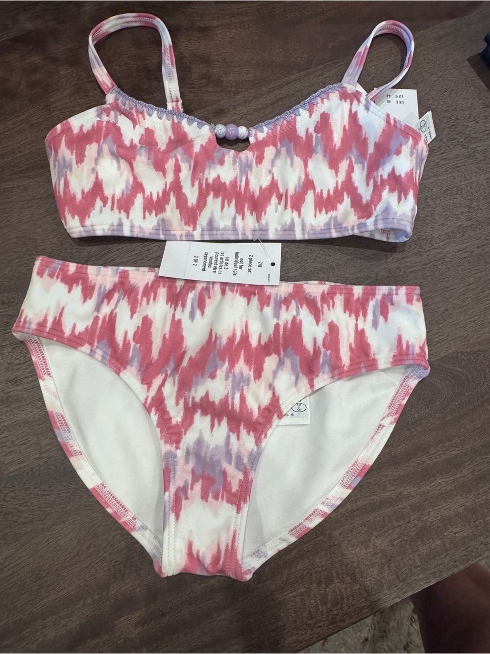 abercrombie kids Pink & Lavender Patterned Two-Piece Bikini Set
